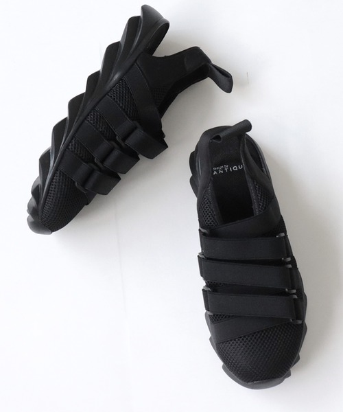 antiqua（アンティカ）の「スニーカーサンダル（サンダル・レディース・ブラック・L/M/S/LL）」の2枚目の写真