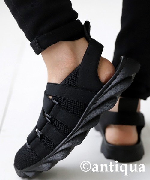 antiqua（アンティカ）の「スニーカーサンダル（サンダル・レディース・ブラック・L/M/S/LL）」の9枚目の写真