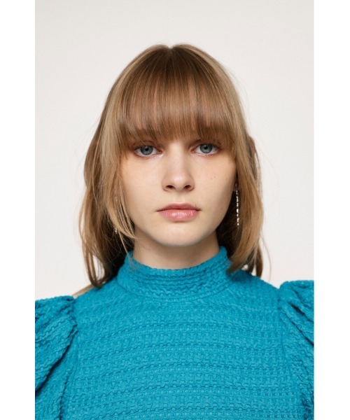 SLY（スライ）の「SHIRRING PUFF TOPS シャーリング パフスリーブ パフショルダー ボリュームアーム トップス ブラウス（シャツ/ブラウス・レディース・アイボリー/ブラック/ターコイズブルー・FREE）」の7枚目の写真