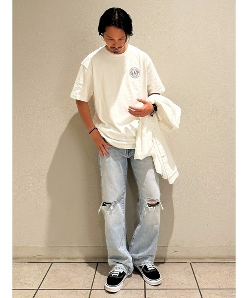 GAP（ギャップ）の「ネオン GAPロゴTシャツ(ユニセックス)（Tシャツ/カットソー・メンズ・グリーン/ホワイト/コーラル/ブラック・XS/M/L/XL/S）」の9枚目の写真