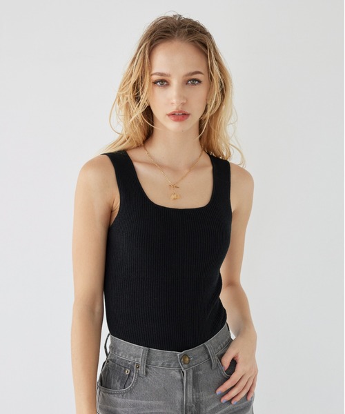 ALEXIA STAM（アリシアスタン）の「Sleeveless Knit Bodysuit /パッドinボディスーツ（その他トップス・レディース・ピンク系その他/ブラック/モカ/ブルー系その他・S/M）」の8枚目の写真