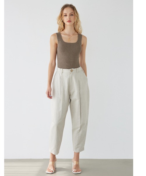セール】Sleeveless Knit Bodysuit /パッドinボディスーツ