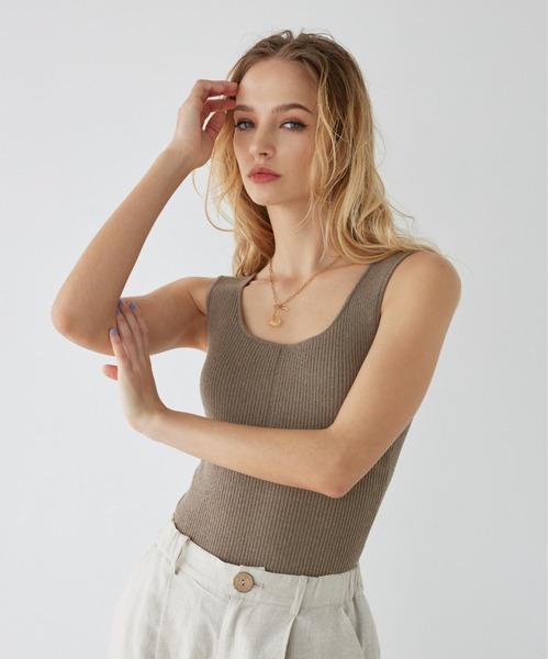 ALEXIA STAM（アリシアスタン）の「Sleeveless Knit Bodysuit /パッドinボディスーツ（その他トップス・レディース・ピンク系その他/ブラック/モカ/ブルー系その他・S/M）」の15枚目の写真
