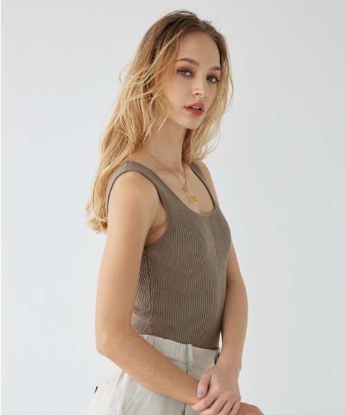 ALEXIA STAM（アリシアスタン）の「Sleeveless Knit Bodysuit /パッドinボディスーツ（その他トップス・レディース・ピンク系その他/ブラック/モカ/ブルー系その他・S/M）」の16枚目の写真