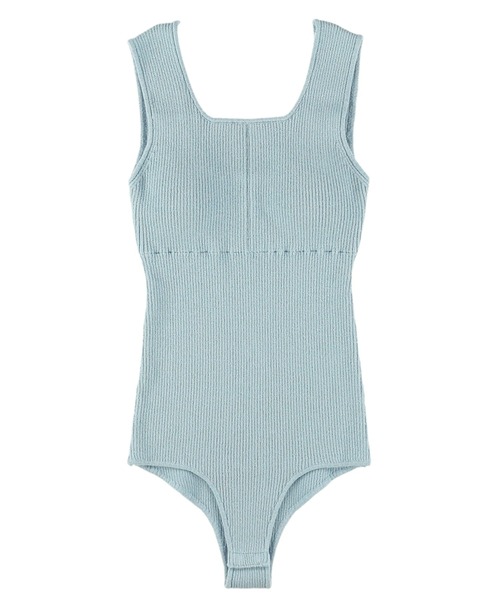 セール】Sleeveless Knit Bodysuit /パッドinボディスーツ