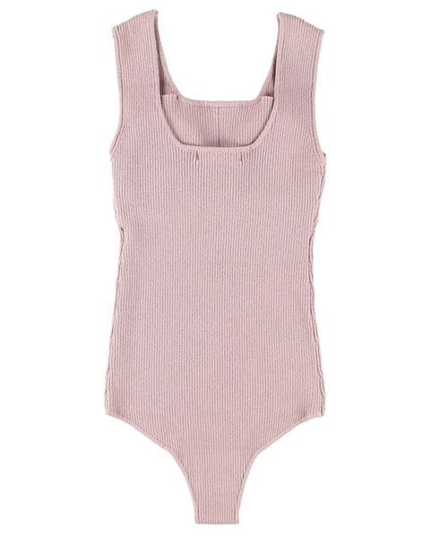 セール】Sleeveless Knit Bodysuit /パッドinボディスーツ