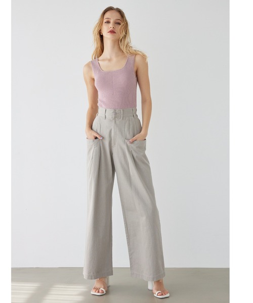 セール】Sleeveless Knit Bodysuit /パッドinボディスーツ