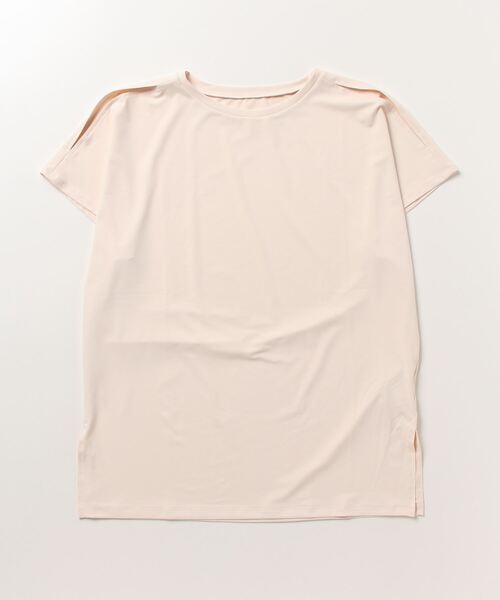 NERGY（ナージー）の「【別注】ナージージャパン NERGY ショルダースリットTEE_ 限定コラボ（Tシャツ/カットソー・レディース・アイボリー/スモークピンク・FREE）」の2枚目の写真