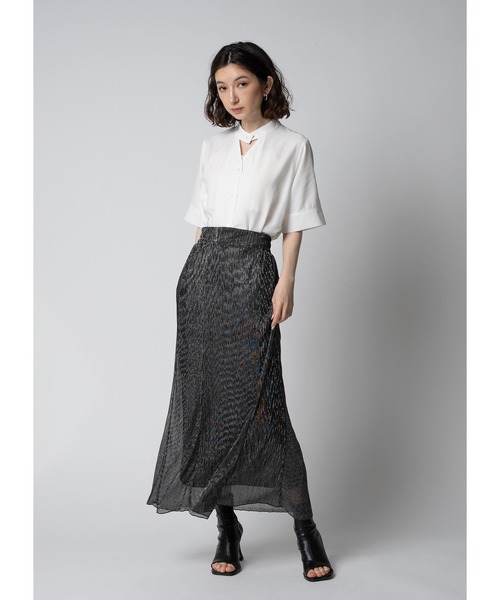 Adoon plain（アドーンプレーン）の「トライアングルネックブラウス / 半袖（シャツ/ブラウス・レディース・ホワイト/ブラック/ライトベージュ・FREE）」の15枚目の写真