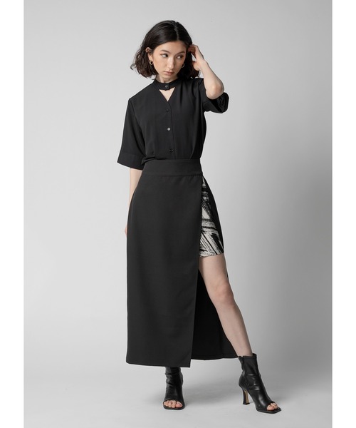 Adoon plain（アドーンプレーン）の「トライアングルネックブラウス / 半袖（シャツ/ブラウス・レディース・ホワイト/ブラック/ライトベージュ・FREE）」の21枚目の写真