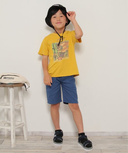 ikka(イッカ)の「ビンテージグラフィックTシャツ(120~160cm)(Tシャツ/カットソー・キッズ・オフホワイト/マスタード・120/130/140/150/160)」の4枚目の写真