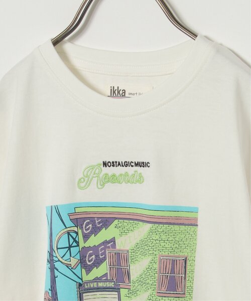 ikka(イッカ)の「ビンテージグラフィックTシャツ(120~160cm)(Tシャツ/カットソー・キッズ・オフホワイト/マスタード・120/130/140/150/160)」の8枚目の写真