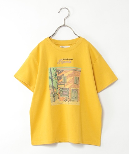 ikka(イッカ)の「ビンテージグラフィックTシャツ(120~160cm)(Tシャツ/カットソー・キッズ・オフホワイト/マスタード・120/130/140/150/160)」の2枚目の写真