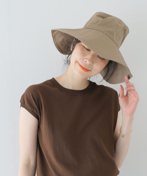 La TOTALITE（ラトータリテ）の「【GRILLO.C/グリーロ】Cotton /Pu  HAT（ハット・レディース・ブラック/ベージュ・FREE）」の4枚目の写真