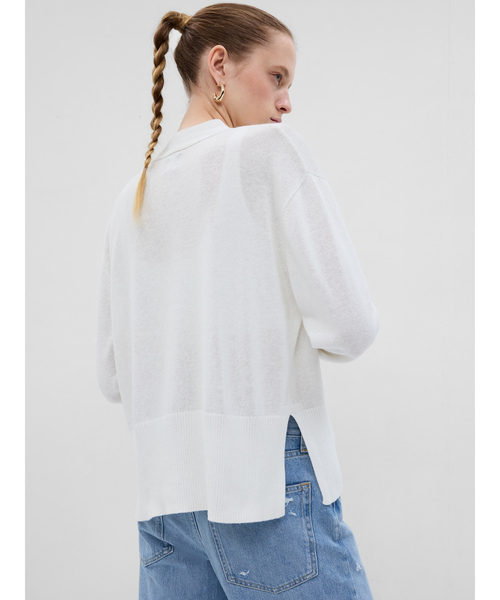 GAP（ギャップ）の「リネン混 ボーイフレンドカーディガン（カーディガン/ボレロ・レディース・ブラック/ベージュ/ホワイト・XS/S/M/L/XL/XXS）」の7枚目の写真