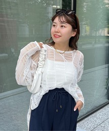 prose verse | パッチワークメッシュプルオーバー(ニット/セーター)