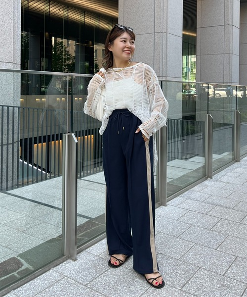 prose verse(プロズヴェール)の「パッチワークメッシュプルオーバー(ニット/セーター・レディース・オフホワイト/ブラック・MEDIUM)」の10枚目の写真