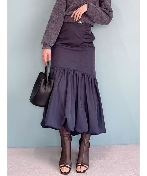 dazzlin（ダズリン）の「ワークベルトバルーンスカート（スカート・レディース・ネイビー/ブラウン/アイボリー・SMALL/MEDIUM）」の3枚目の写真