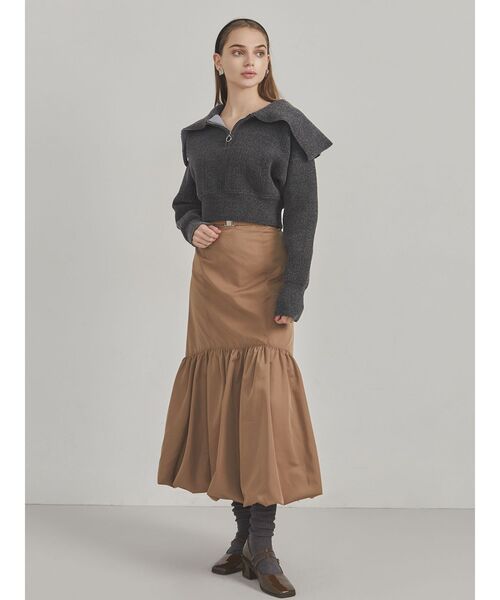 dazzlin（ダズリン）の「ワークベルトバルーンスカート（スカート・レディース・ネイビー/ブラウン/アイボリー・SMALL/MEDIUM）」の18枚目の写真