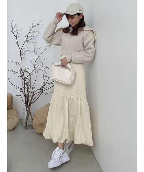 dazzlin（ダズリン）の「ワークベルトバルーンスカート（スカート・レディース・ネイビー/ブラウン/アイボリー・SMALL/MEDIUM）」の19枚目の写真