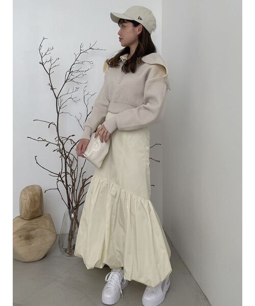 dazzlin（ダズリン）の「ワークベルトバルーンスカート（スカート・レディース・ネイビー/ブラウン/アイボリー・SMALL/MEDIUM）」の21枚目の写真