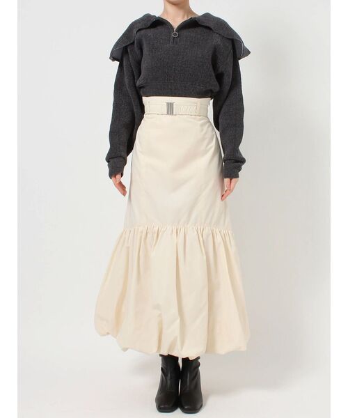 dazzlin（ダズリン）の「ワークベルトバルーンスカート（スカート・レディース・ネイビー/ブラウン/アイボリー・SMALL/MEDIUM）」の14枚目の写真