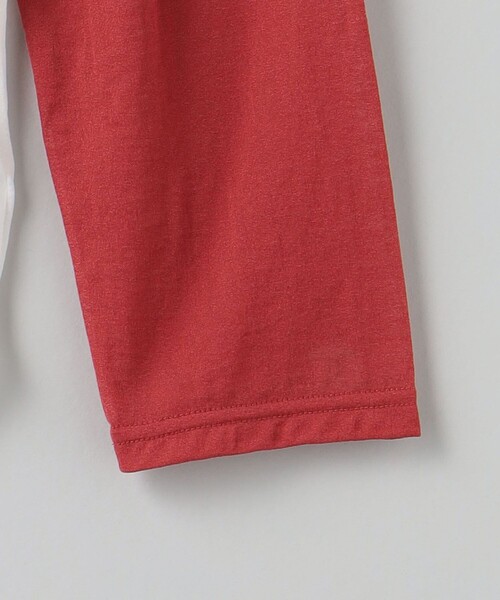 6(ロク)の「<6(ROKU)>コットンナイロン ベースボール Tシャツ(Tシャツ/カットソー・レディース・ブラック/レッド/オリーブ/ライトピンク・FREE)」の19枚目の写真