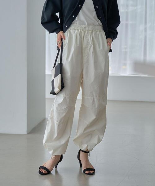 coen（コーエン）の「ポプリンパラシュートパンツ（カーゴパンツ・レディース・ブラック/ブラウン/オフホワイト・S/M/L）」の2枚目の写真