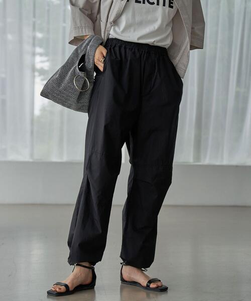 coen（コーエン）の「ポプリンパラシュートパンツ（カーゴパンツ・レディース・ブラック/ブラウン/オフホワイト・S/M/L）」の3枚目の写真