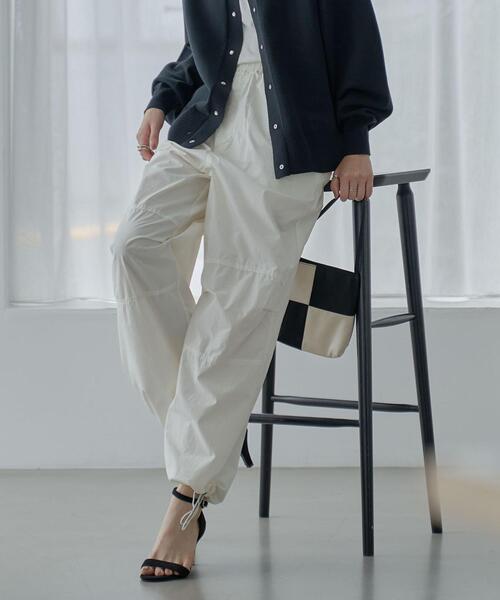 coen（コーエン）の「ポプリンパラシュートパンツ（カーゴパンツ・レディース・ブラック/ブラウン/オフホワイト・S/M/L）」の4枚目の写真