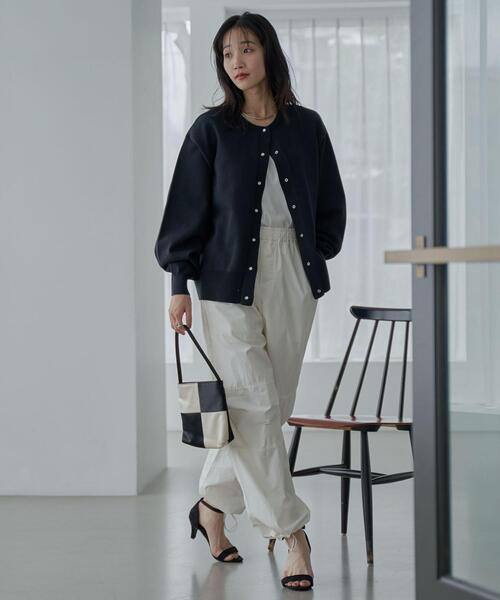 coen（コーエン）の「ポプリンパラシュートパンツ（カーゴパンツ・レディース・ブラック/ブラウン/オフホワイト・S/M/L）」の9枚目の写真