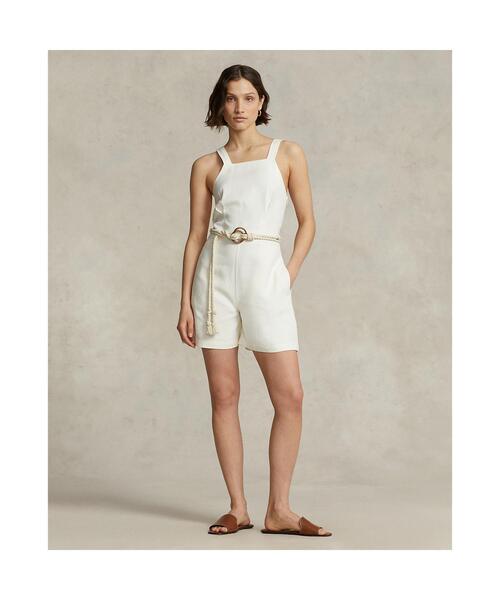 POLO RALPH LAUREN(ポロ ラルフ ローレン)の「スリーブレス ヘンプ ロンパース(つなぎ/オールインワン・レディース・ホワイト・0)」の3枚目の写真