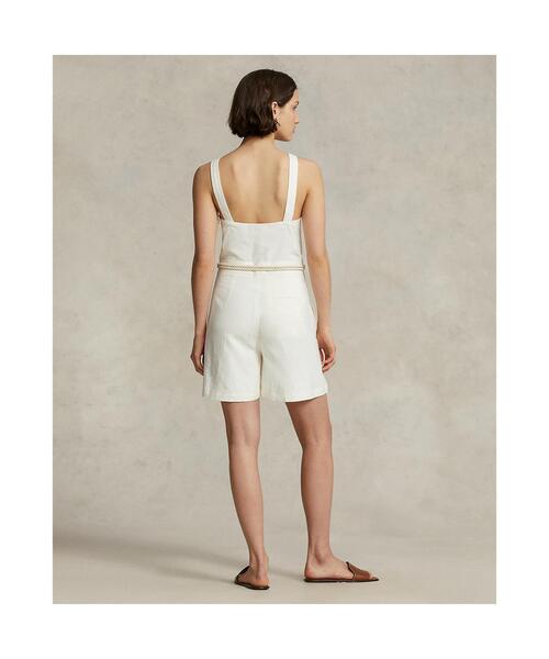 POLO RALPH LAUREN(ポロ ラルフ ローレン)の「スリーブレス ヘンプ ロンパース(つなぎ/オールインワン・レディース・ホワイト・0)」の4枚目の写真