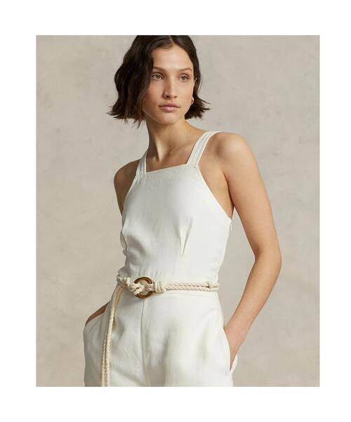 POLO RALPH LAUREN(ポロ ラルフ ローレン)の「スリーブレス ヘンプ ロンパース(つなぎ/オールインワン・レディース・ホワイト・0)」の5枚目の写真