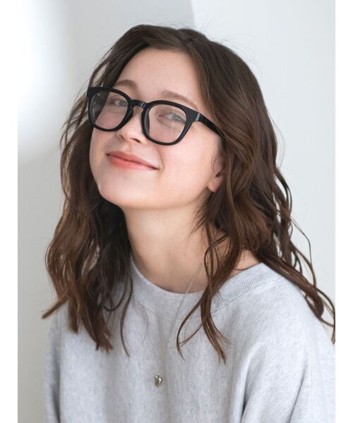 Ungrid（アングリッド）の「太フレーム伊達メガネ（メガネ・レディース・ブラック/クリア・FREE）」の2枚目の写真
