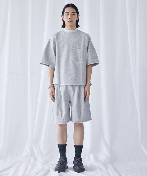 PUBLIC TOKYO(パブリックトウキョウ)の「スーピマスウェットビッグルーズTEE(スウェット・メンズ・ブラック/グレー・1/2)」の3枚目の写真