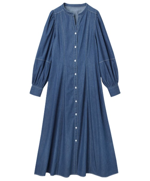 RANAN（ラナン）の「配色ステッチデニムシャツワンピース（ワンピース・レディース・ブルー/ブラック・L/LL/M）」の15枚目の写真