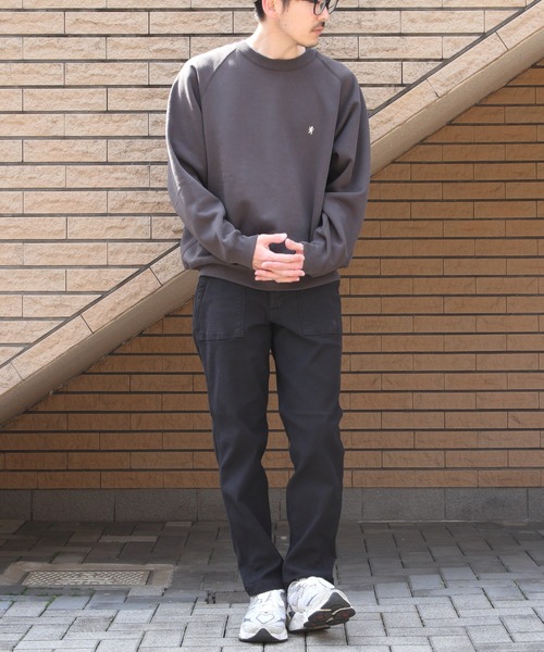 GYMPHLEX（ジムフレックス）の「GYMPHLEX/ジムフレックス　スウィングスリーブクルーネックプルオーバースウェット　SWING SLEEVE CREW P.O. SWEAT C0292 TCF（メンズ）（スウェット・メンズ・アイボリー/チャコールグレー/グレー/ダークグリーン/ダークブルー/ライトブルー・M/L）」の19枚目の写真