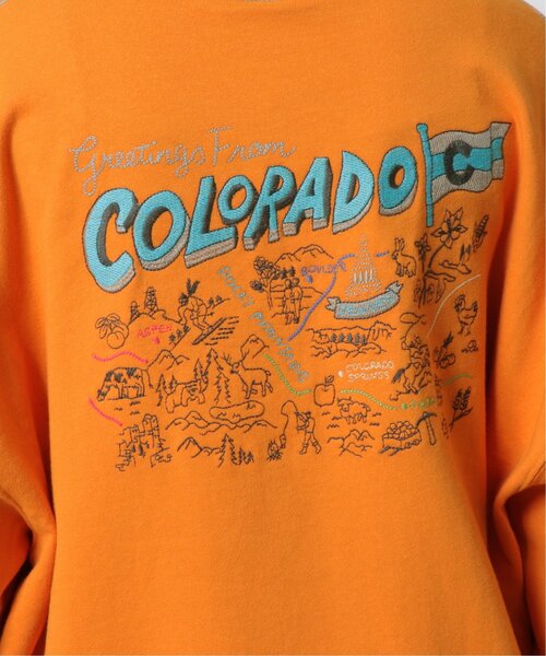 DOUBLE NAME（ダブルネーム）の「COLORADO MAP BACK刺しゅうプルオーバー/ユニセックス可（スウェット・レディース・オフホワイト/スミクロ/オレンジ・FREE）」の11枚目の写真