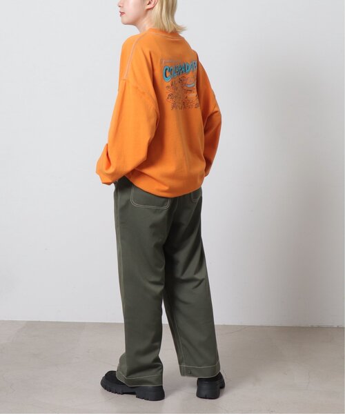 DOUBLE NAME（ダブルネーム）の「COLORADO MAP BACK刺しゅうプルオーバー/ユニセックス可（スウェット・レディース・オフホワイト/スミクロ/オレンジ・FREE）」の16枚目の写真