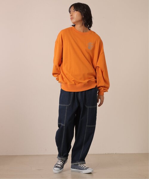 DOUBLE NAME（ダブルネーム）の「COLORADO MAP BACK刺しゅうプルオーバー/ユニセックス可（スウェット・レディース・オフホワイト/スミクロ/オレンジ・FREE）」の17枚目の写真