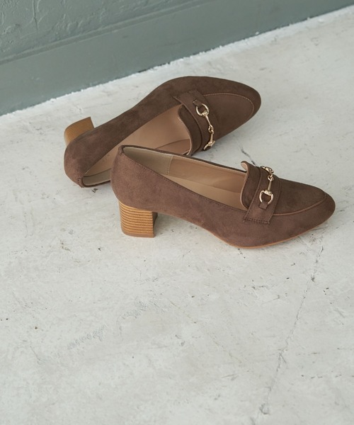 ROPE' PICNIC（ロペピクニック）の「ROPE' PICNIC PASSAGE byHARUTA/リサイクルスエードヒールアップローファー（ローファー・レディース・チャコールグレー/ブラウン系その他2/ブラック・23.0cm/23.5cm/24.0cm/24.5cm/22.5cm）」の3枚目の写真