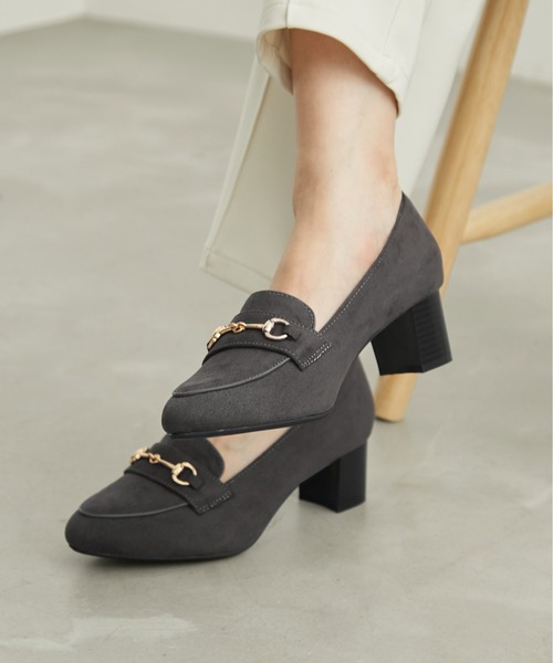 ROPE' PICNIC（ロペピクニック）の「ROPE' PICNIC PASSAGE byHARUTA/リサイクルスエードヒールアップローファー（ローファー・レディース・チャコールグレー/ブラウン系その他2/ブラック・23.0cm/23.5cm/24.0cm/24.5cm/22.5cm）」の15枚目の写真