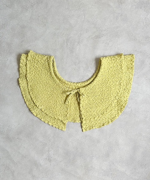 CALMIA（カルミア）の「シャーリングフリルカラー/つけ襟(こども～おとな)（付け襟・レディース・ブラック/イエロー/ブルー・160cm）」の4枚目の写真