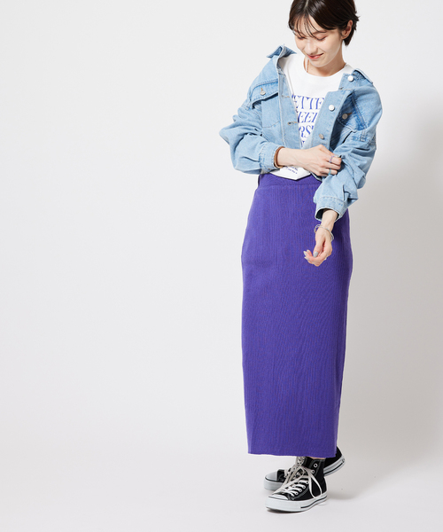 Jayro(ジャイロ)の「【EC限定】タイトスカート(スカート・レディース・パープル・M)」の2枚目の写真