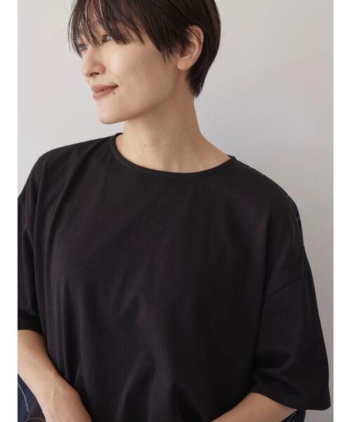 AMERICAN HOLIC（アメリカンホリック）の「ドッキングバックドレープカットプルオーバー（Tシャツ/カットソー・レディース・ネイビー/ブラック/チャコールグレー/オフホワイト・L/M）」の15枚目の写真