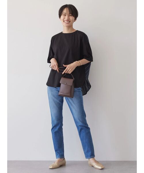 AMERICAN HOLIC（アメリカンホリック）の「ドッキングバックドレープカットプルオーバー（Tシャツ/カットソー・レディース・ネイビー/ブラック/チャコールグレー/オフホワイト・L/M）」の20枚目の写真