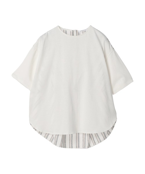 AMERICAN HOLIC（アメリカンホリック）の「ドッキングバックドレープカットプルオーバー（Tシャツ/カットソー・レディース・ネイビー/ブラック/チャコールグレー/オフホワイト・L/M）」の5枚目の写真