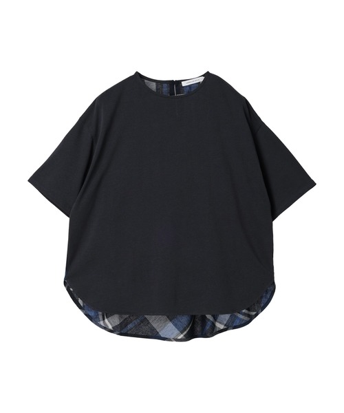 AMERICAN HOLIC（アメリカンホリック）の「ドッキングバックドレープカットプルオーバー（Tシャツ/カットソー・レディース・ネイビー/ブラック/チャコールグレー/オフホワイト・L/M）」の6枚目の写真