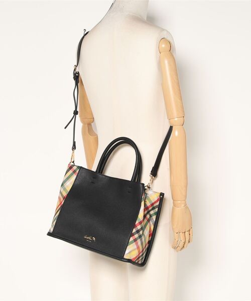 Arnold Palmer(アーノルドパーマー)の「フェイクレザー パーマ―チェック コンビトート(トートバッグ・レディース・ブラック/ブラウン・F)」の20枚目の写真